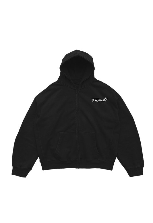 SCRIPT  ZIP HOODIE